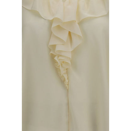 Beige Silk Blouse