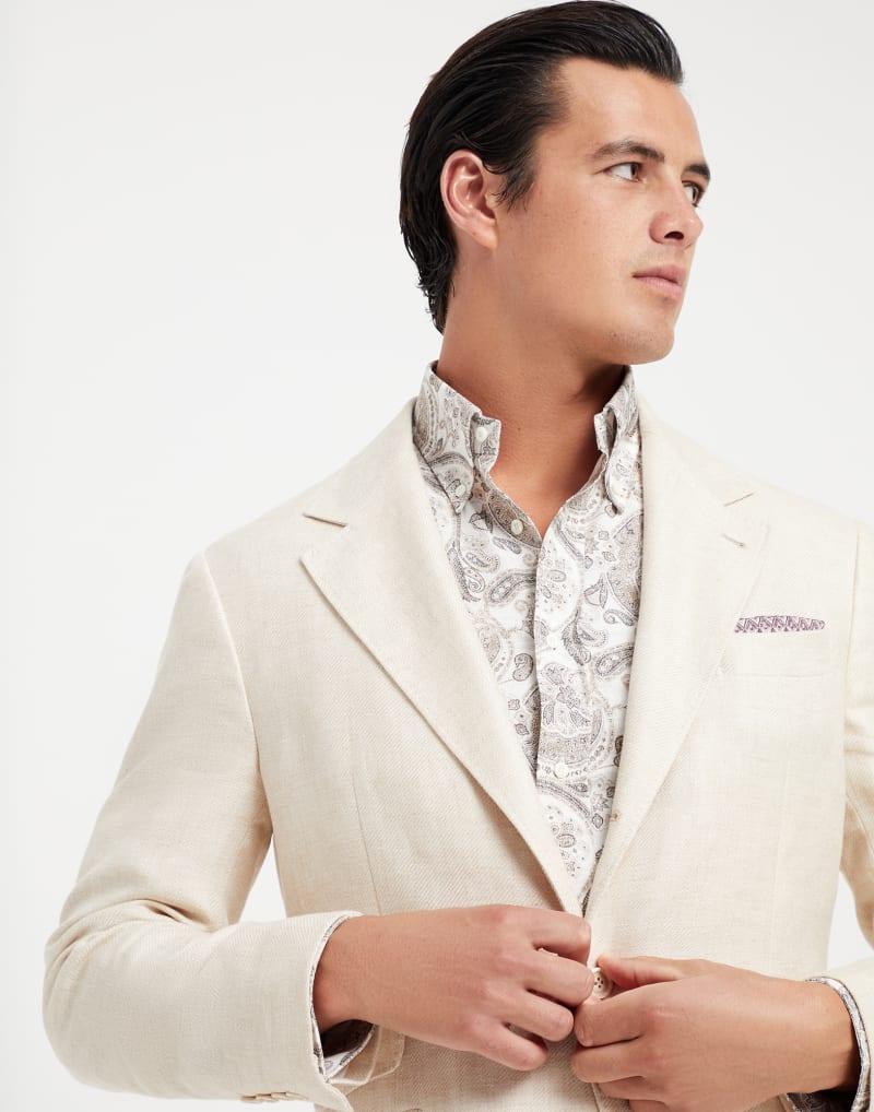 Green Linen Blazer