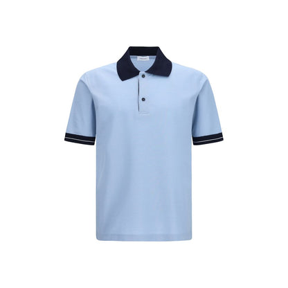 Blue Cotton Polo Shirt