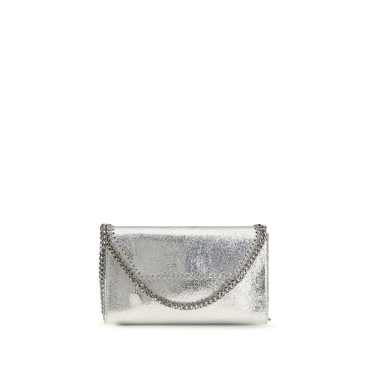 Silver Polyester Shoulder Bag