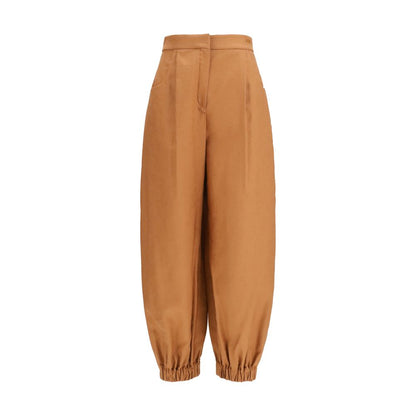 Brown Linen Casual Pants