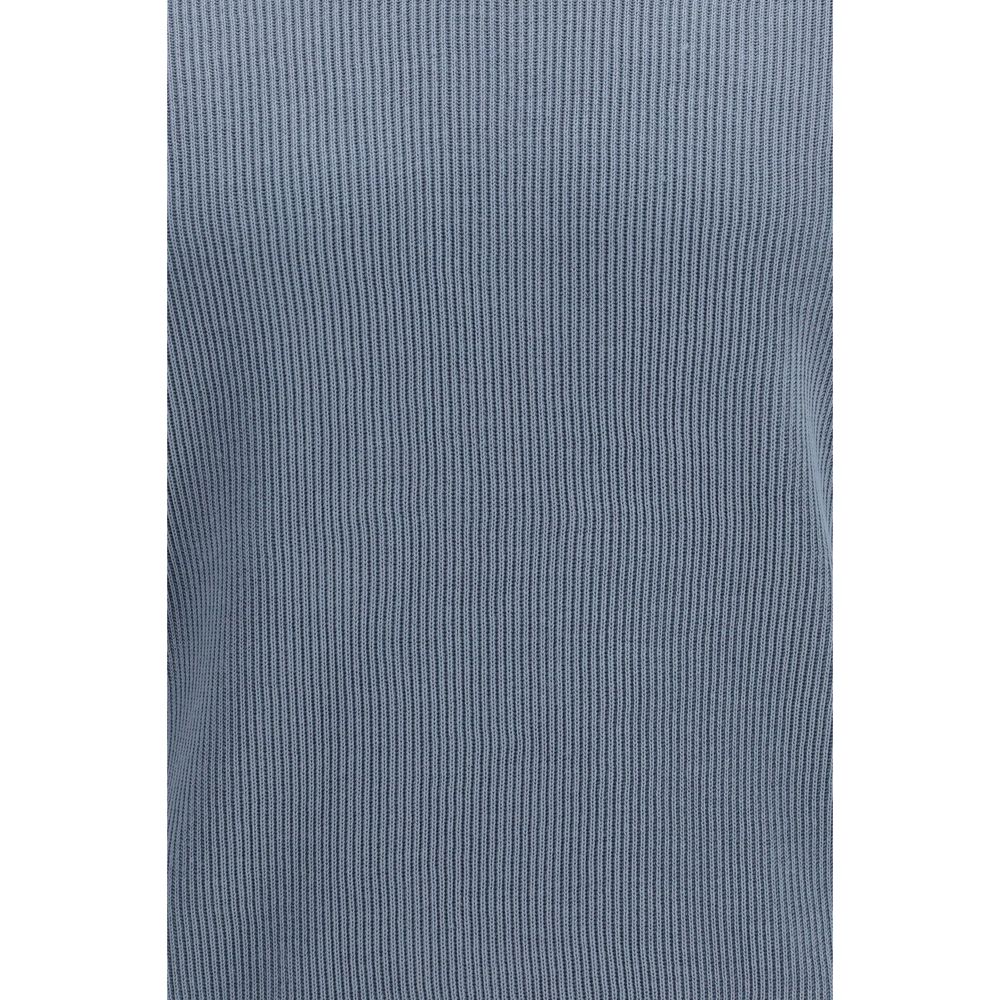 Blue Cotton Polo Shirt
