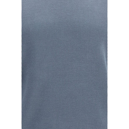 Blue Cotton Polo Shirt