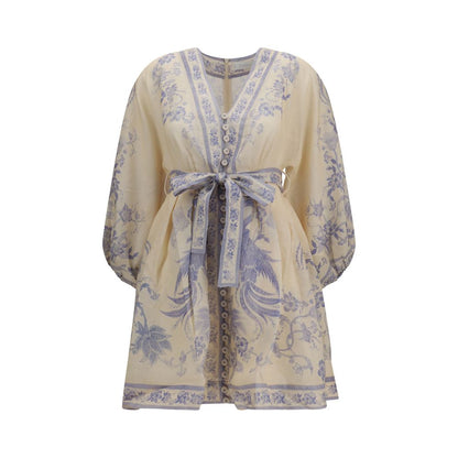 Multicolor Linen Casual Dress