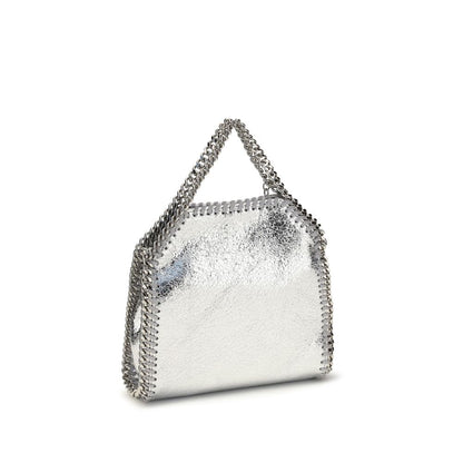 Silver Polyester Handbag