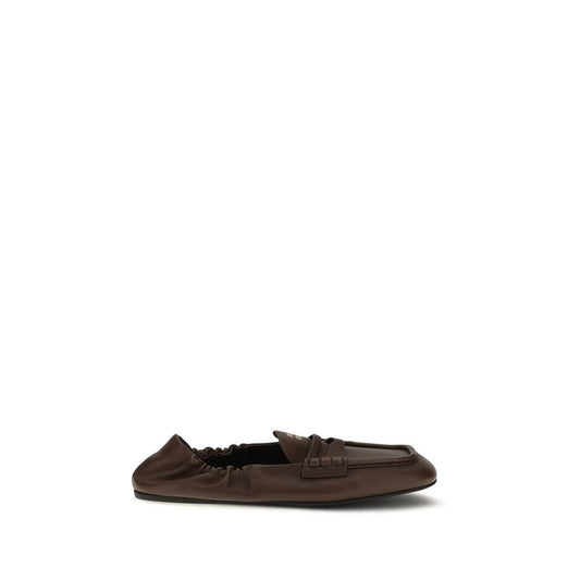 Brown Lamb Ovis Aries Aries Slip-On Loafers