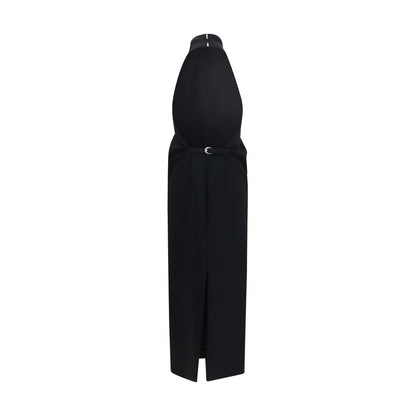 Black Polyester Cocktail Dress