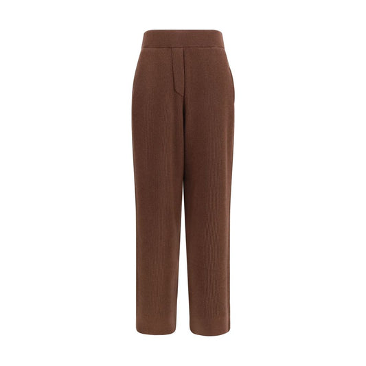 Brown Cashmere Casual Pants