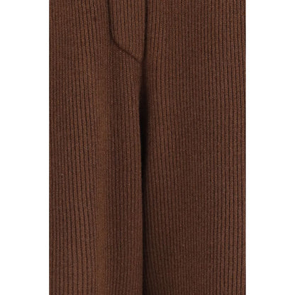 Brown Cashmere Casual Pants