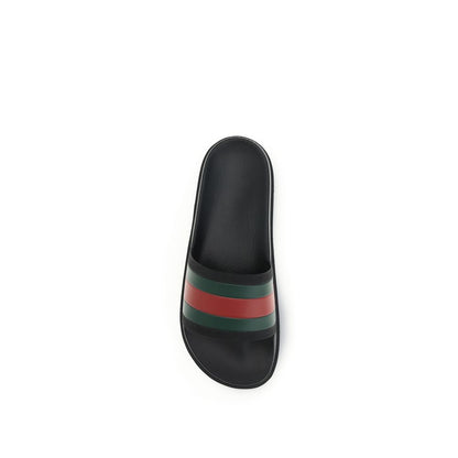 Black Rubber Slippers