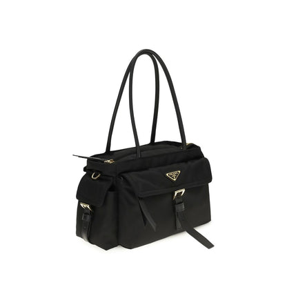 Black Polyamide Shoulder Bag