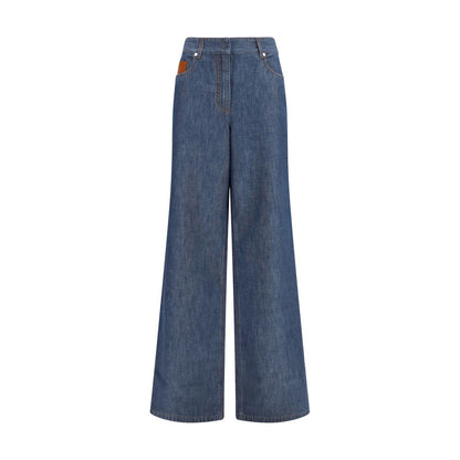 Blue Cotton Jeans Denim