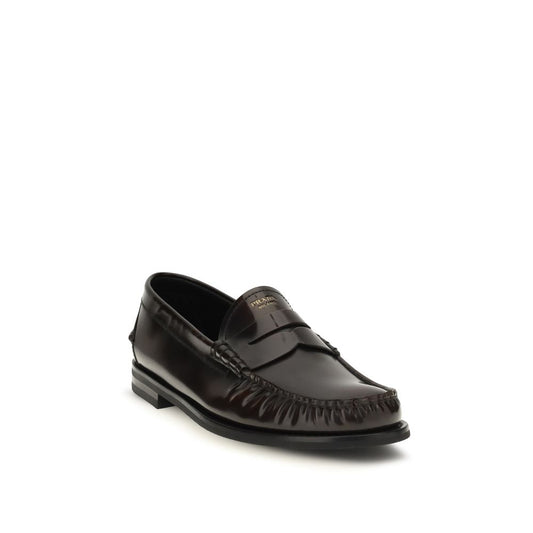 Brown Calf Leather Bos Taurus Slip-On Loafers