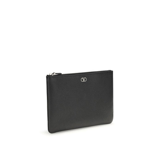 Black Calf Leather Bos Taurus Clutch Bag