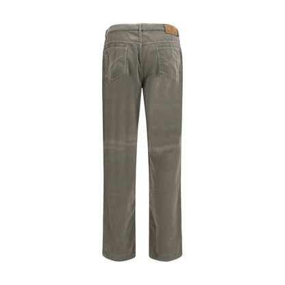 Bicolor Cotton Casual Pants
