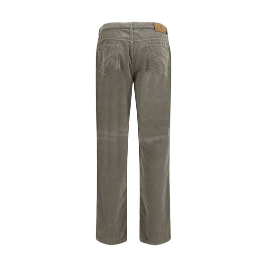 Bicolor Cotton Casual Pants
