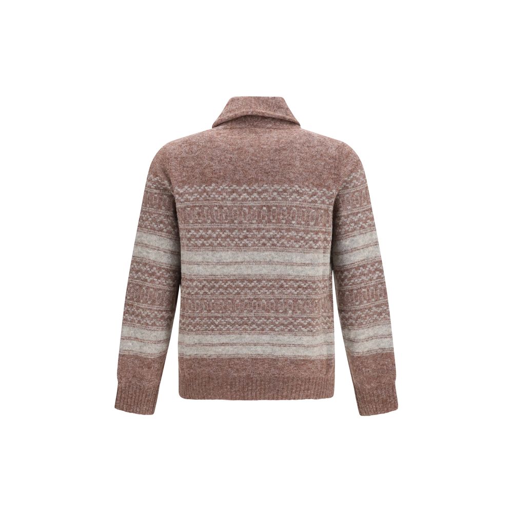 Bordeaux Alpaca Vicugna Pacos Cardigan