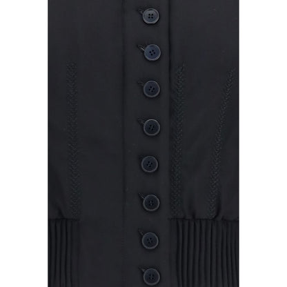 Black Polyester Bomber