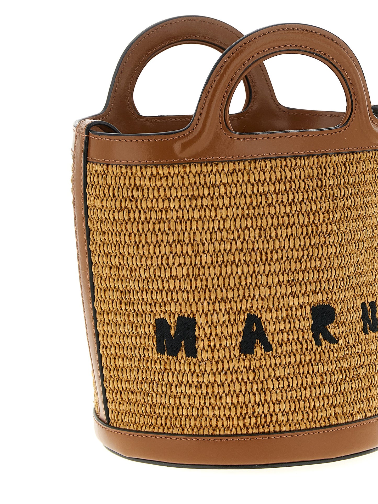 Brown Cotton Handbag