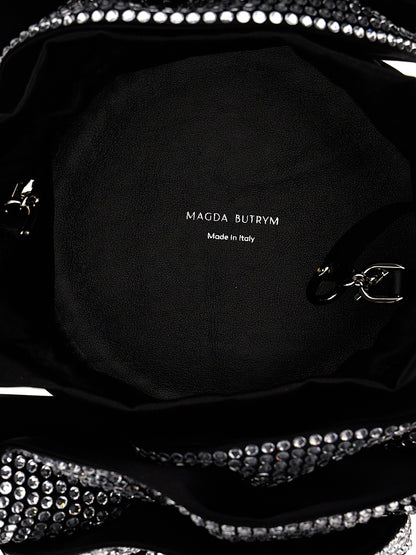Black Viscose Crossbody Bag