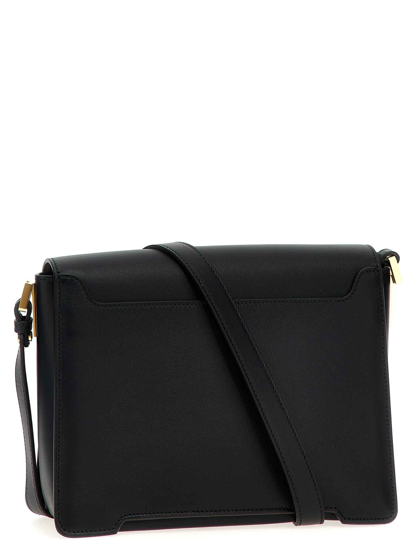 Black Calfskin Shoulder Bag