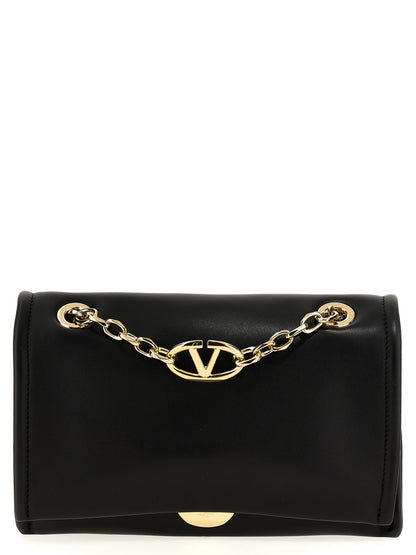 Black Lamb Leather Shoulder Bag