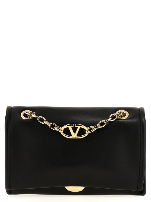 Black Lamb Leather Shoulder Bag