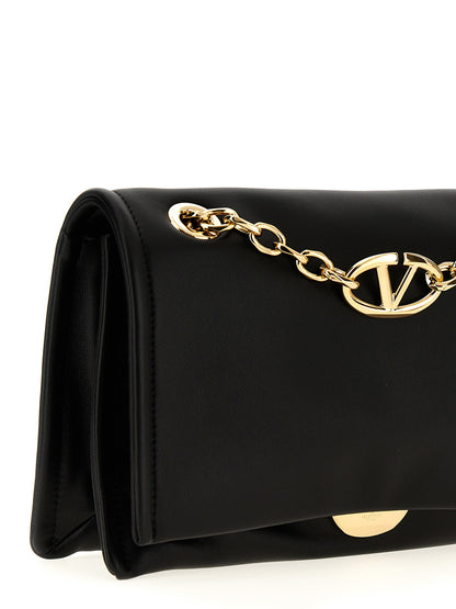 Black Lamb Leather Shoulder Bag