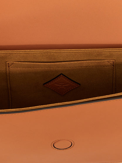 Brown Calfskin Crossbody Bag