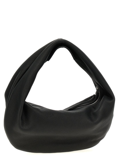 Black Calfskin Shoulder Bag