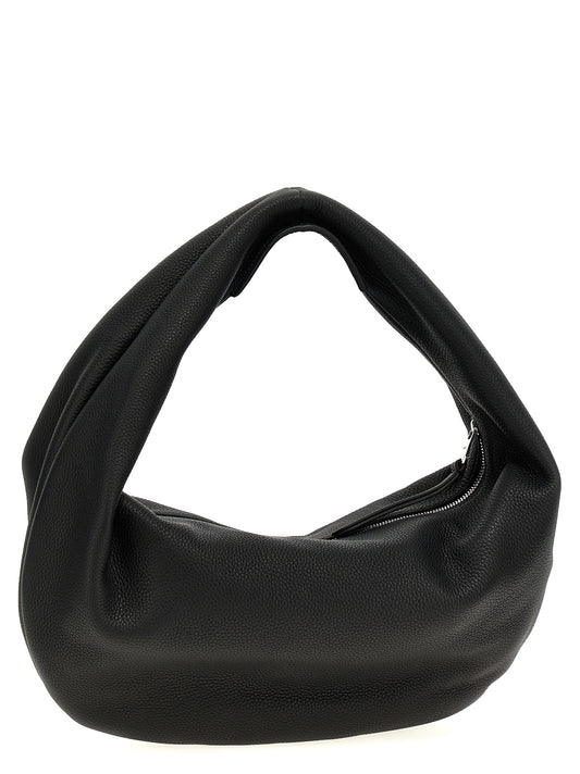 Black Calfskin Shoulder Bag