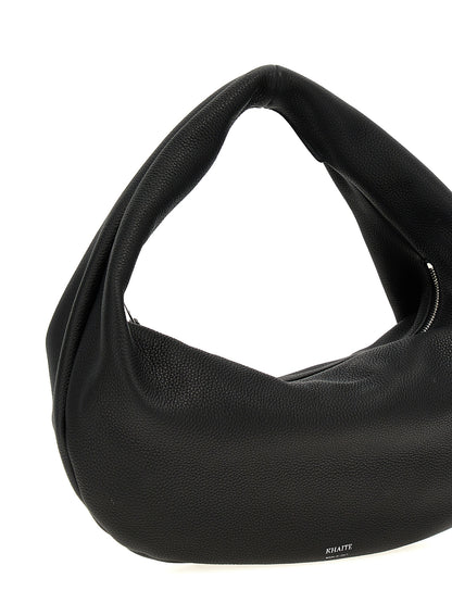 Black Calfskin Shoulder Bag