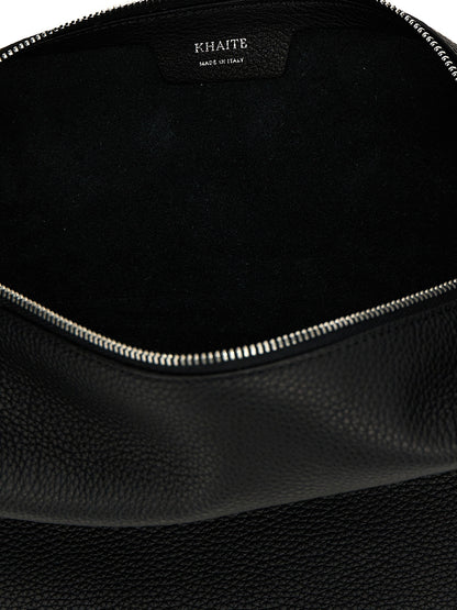 Black Calfskin Shoulder Bag
