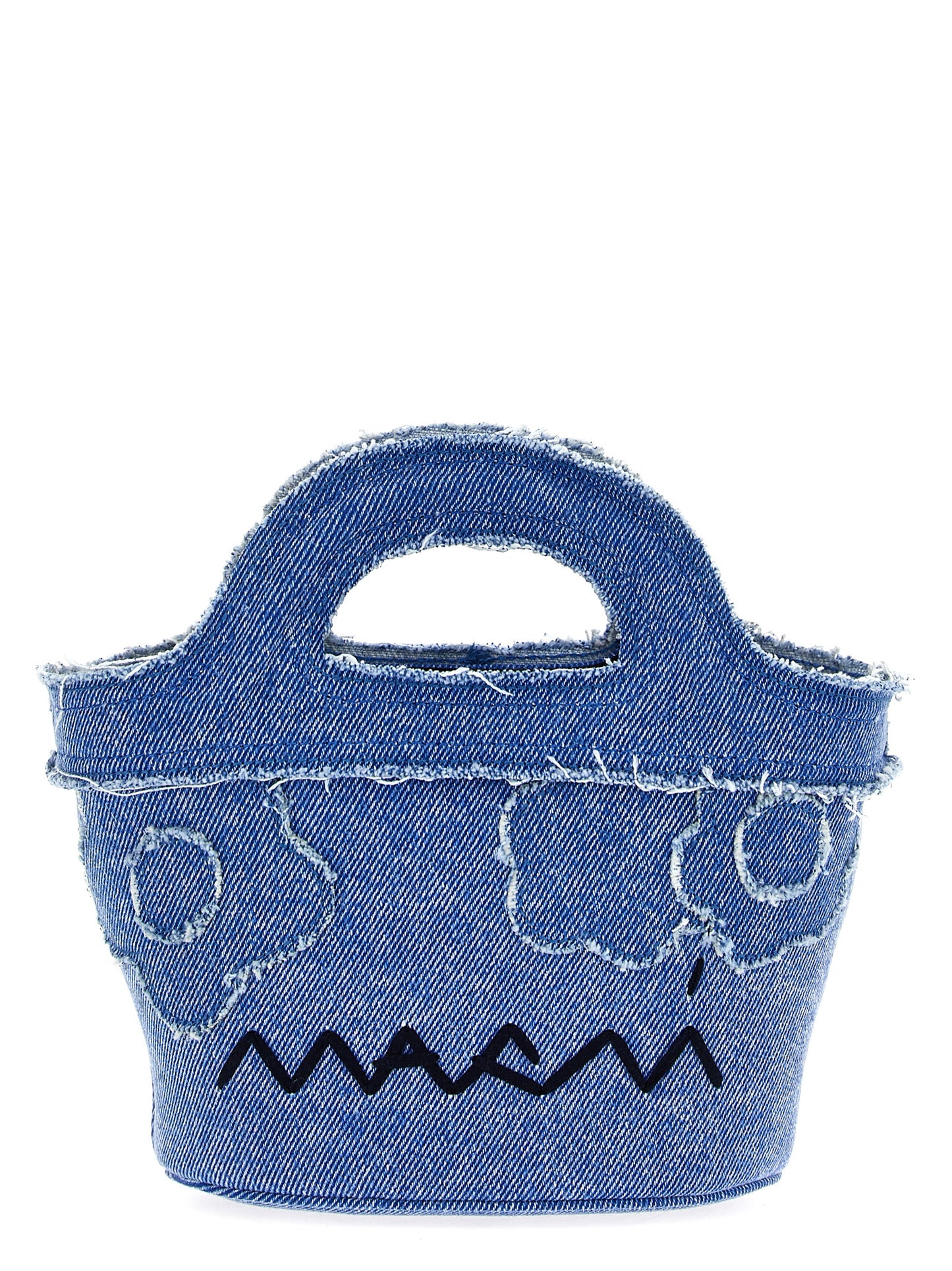 Blue Cotton Handbag