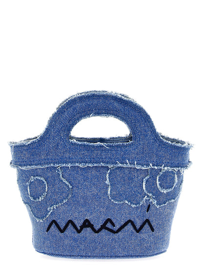 Blue Cotton Handbag