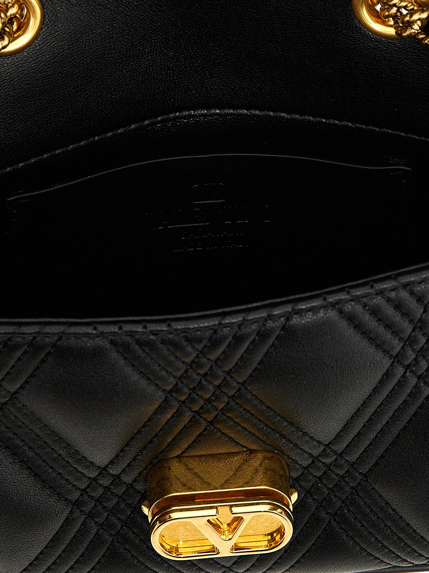 Black Lamb Leather Shoulder Bag