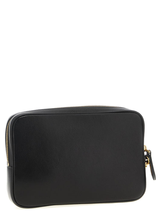 Multicolor Lamb Leather Clutch Bag
