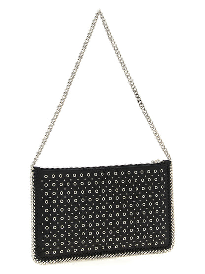Black Polyester Shoulder Bag