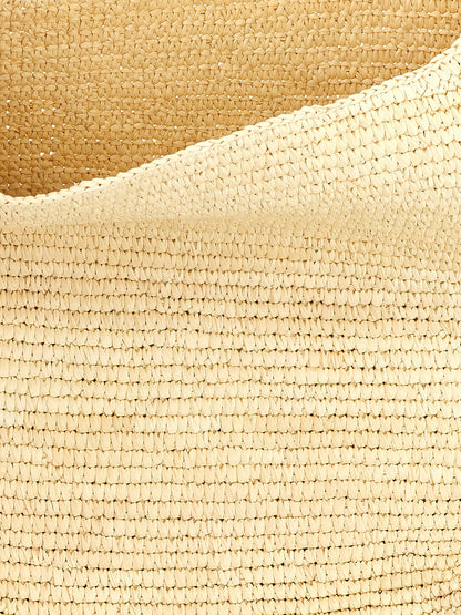 Brown Raffia Shoulder Bag