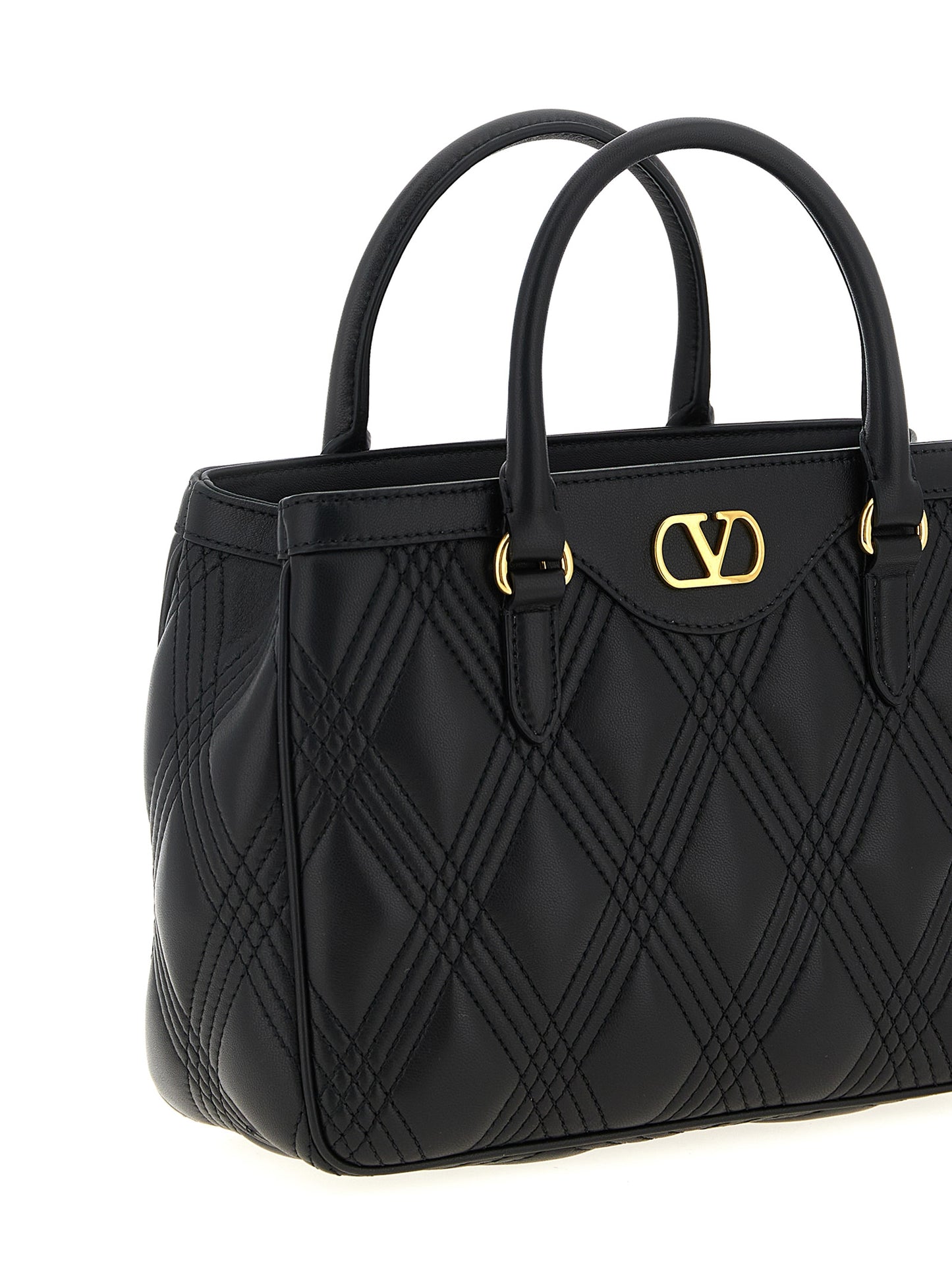 Black Lamb Leather Handbag