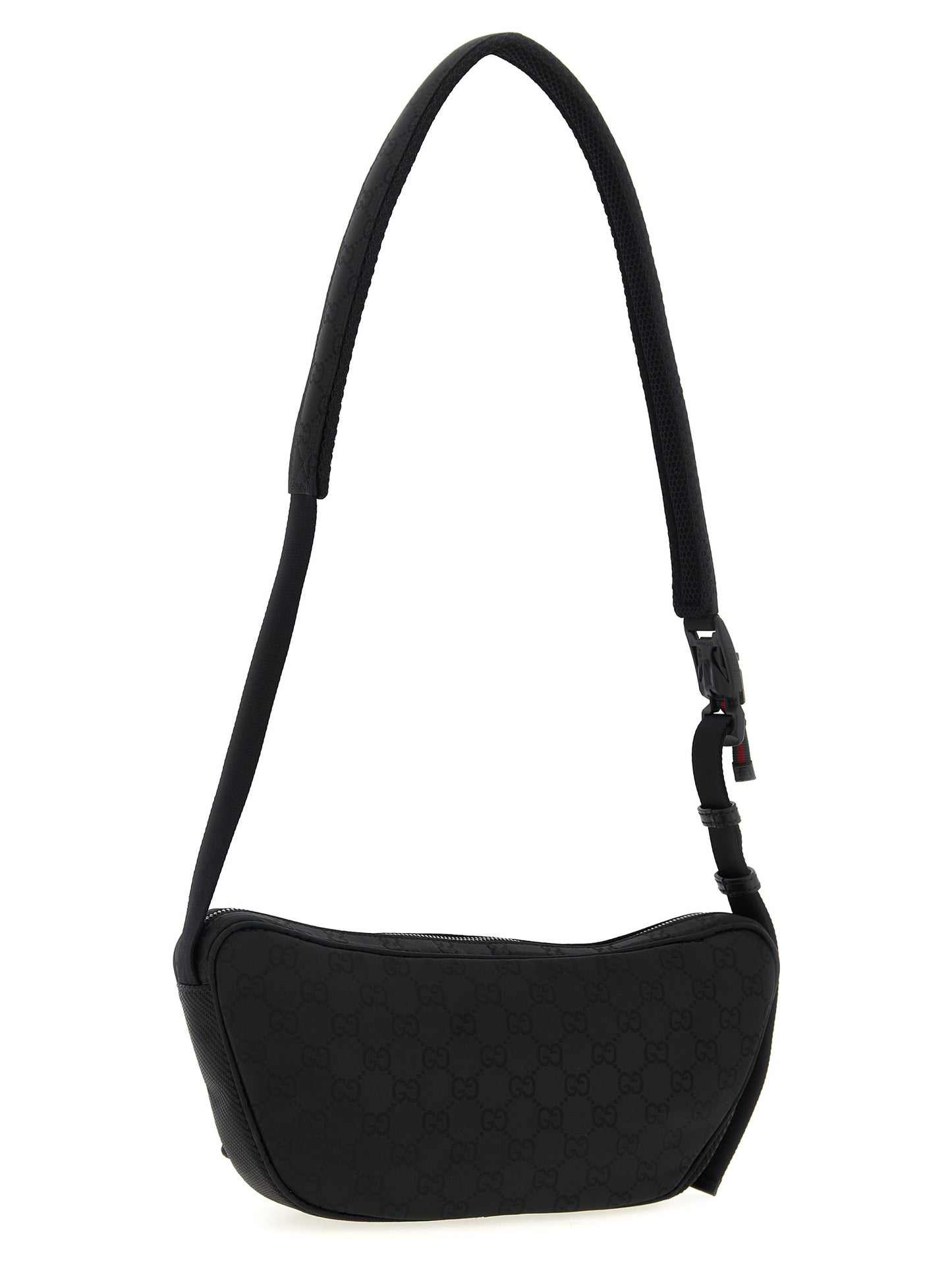 Black Polyester Crossbody Bag