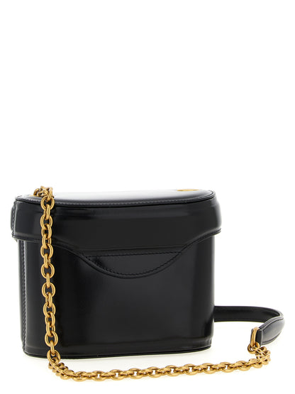 Black Calfskin Crossbody Bag