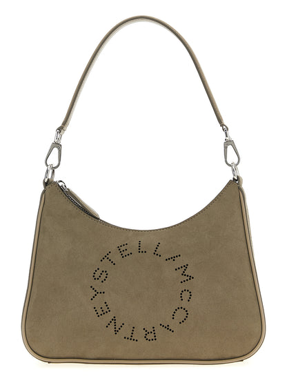 Gray Polyamide Shoulder Bag