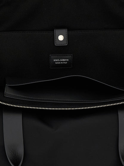 Black Polyamide Tote Bag