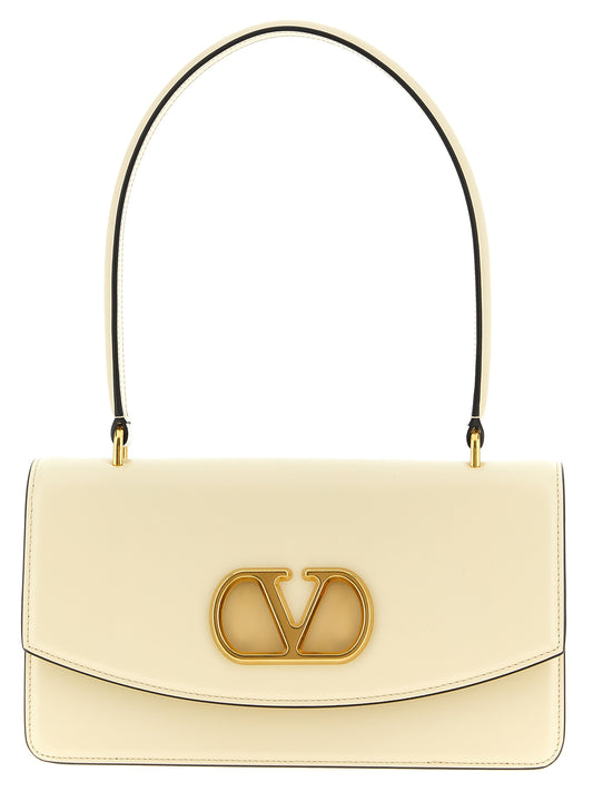 White Calfskin Shoulder Bag
