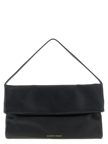 Black Calfskin Shoulder Bag