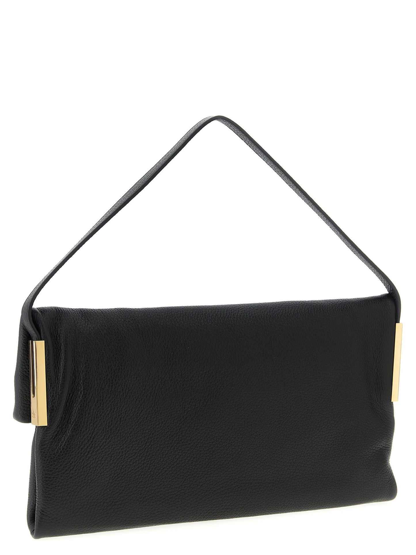 Black Calfskin Shoulder Bag