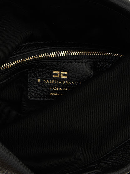 Black Calfskin Shoulder Bag