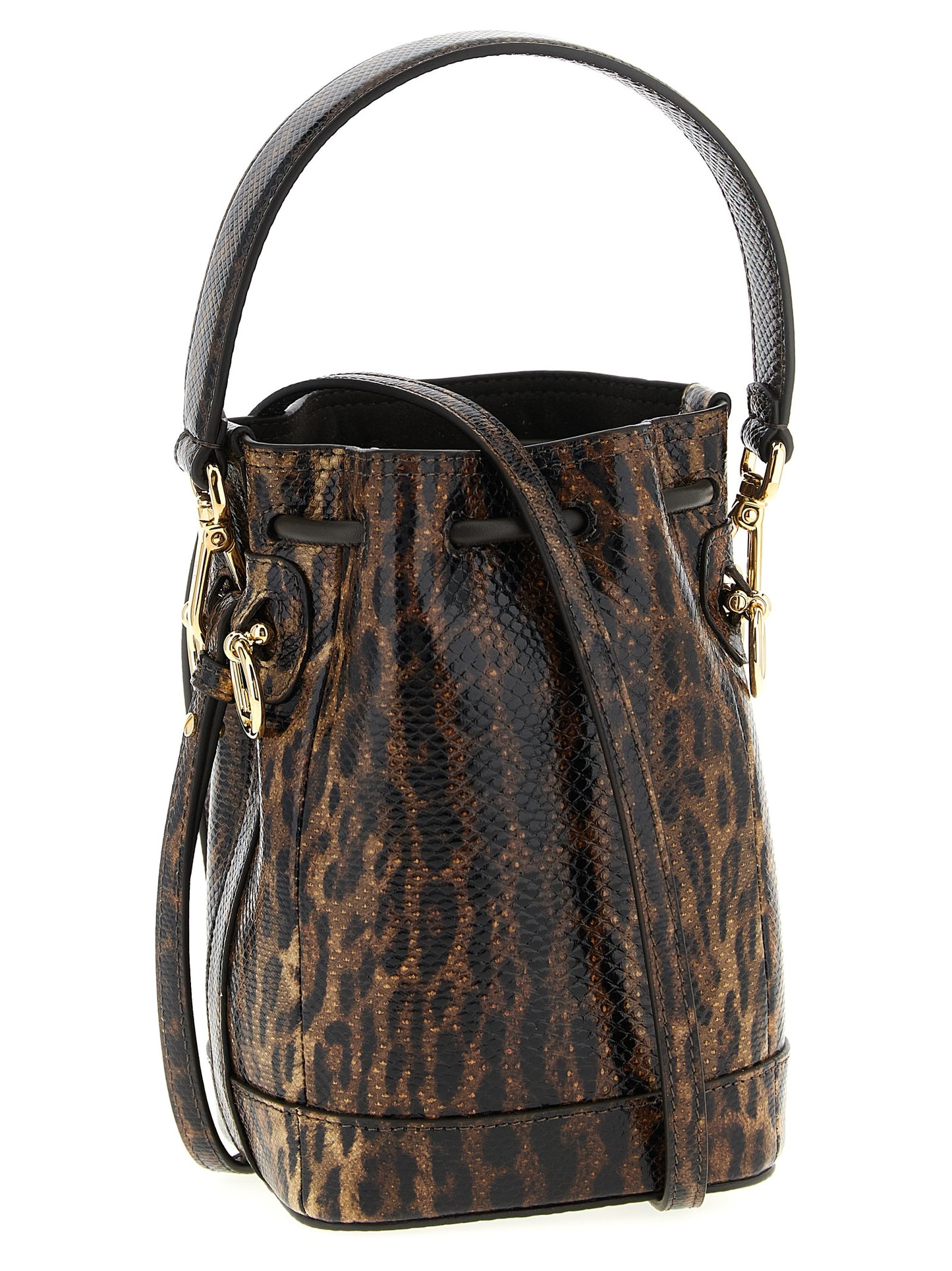 Brown Velvet Leather Handbag