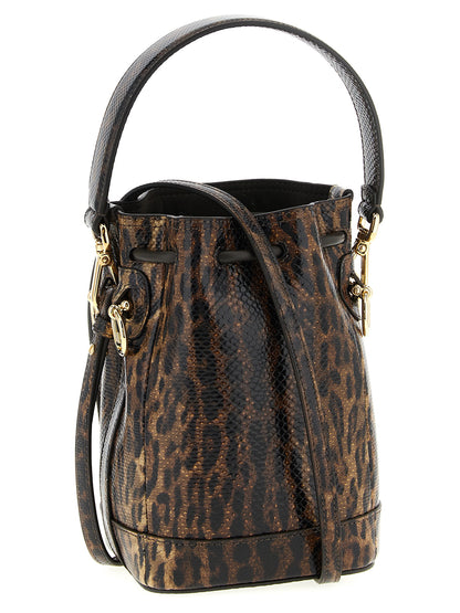 Brown Velvet Leather Handbag